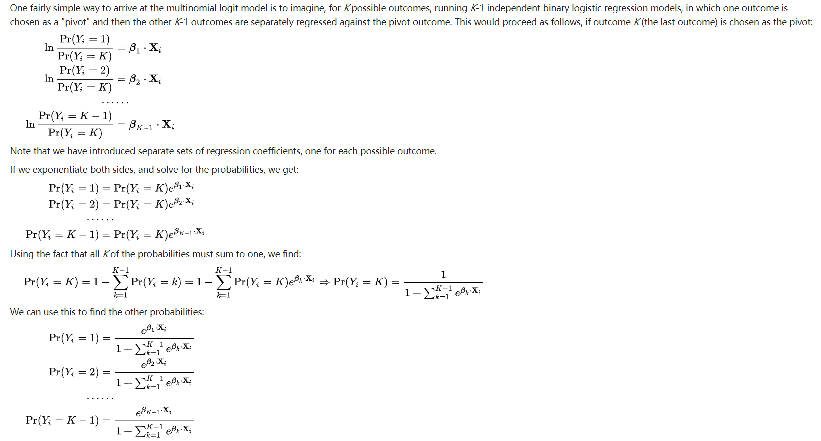 multi-class logistic regression